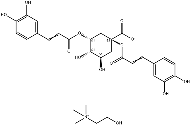 choline (1alpha,3alpha,4alpha,5beta)-1,3-bis[3,4-dihydroxycinnamoyloxy]-4,5-dihydroxycyclohexanecarboxylate