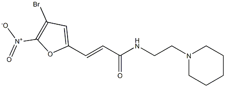 N-(2-N-piperidinylethyl)-beta-(5-nitro-4-bromo-2-furyl)acrylamide