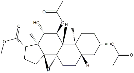 3β,11α-Bis(acetyloxy)-12β-hydroxy-5α-androstane-17β-carboxylic acid methyl ester