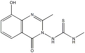 Urea,  1-(8-hydroxy-2-methyl-4-oxo-3(4H)-quinazolinyl)-3-methyl-2-thio-  (6CI)