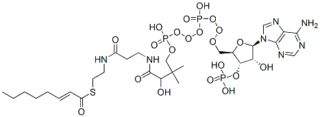 S-[2-[3-[[4-[[[(2R,3S,4R,5R)-5-(6-aminopurin-9-yl)-4-hydroxy-3-phosphonooxyoxolan-2-yl]methoxy-hydroxyphosphoryl]oxy-hydroxyphosphoryl]oxy-2-hydroxy-3,3-dimethylbutanoyl]amino]propanoylamino]ethyl] (E)-oct-2-enethioate
