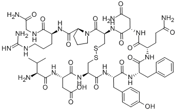 VAL-ASP-CYS-TYR-PHE-GLN-ASN-CYS-PRO-ARG-GLY-NH2 (DISULFIDE BRIDGE: CYS3-CYS8)