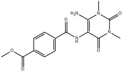Terephthalamic  acid,  N-(6-amino-1,2,3,4-tetrahydro-1,3-dimethyl-2,4-dioxo-5-pyrimidinyl)-,  methyl  ester  (6CI)